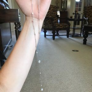 Kendra Scott Claudia Lariat Necklace in Silver